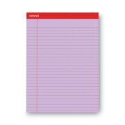 Universal Perforated Writing Pads, Wide/Legal, 8.5x11.75, Assorted, 50 Shts, PK6 UNV35878